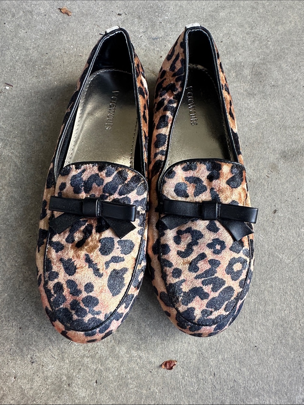 Crewcuts Leopard Print Bow Loafers kids 4